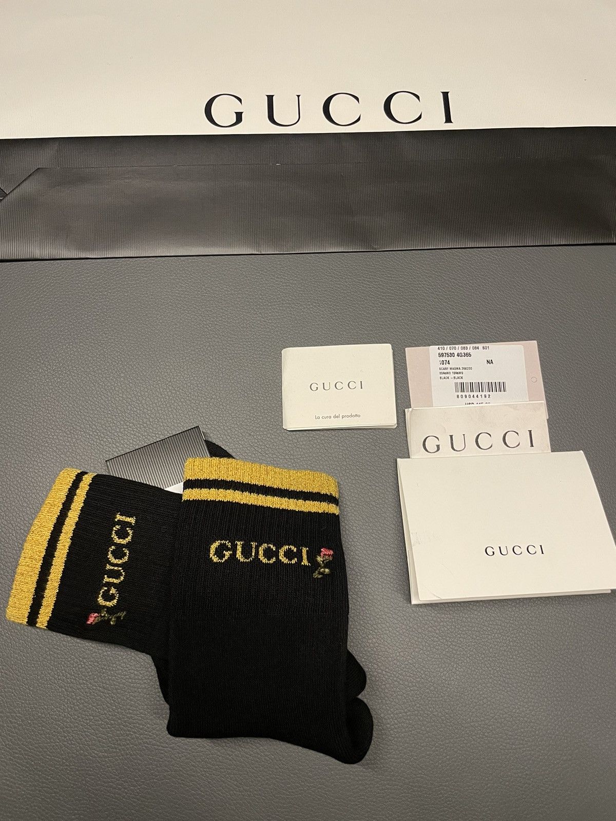 Gucci Brand NEW Super Runway Limited Edition Embroidery Logo Socks Size ONE SIZE - 16 Thumbnail