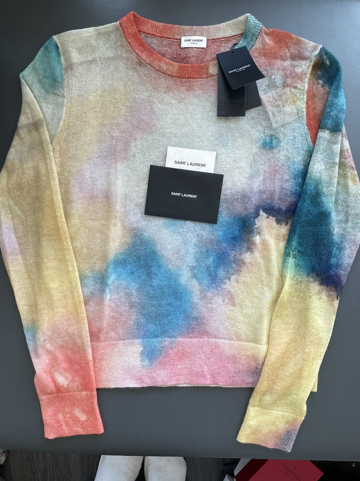 Hedi Slimane × Saint Laurent Paris × Yves Saint Laurent RARE NEW Limited Edition Super Runway Watercolor Sweater Size US S / EU 44-46 / 1 - 14 Thumbnail