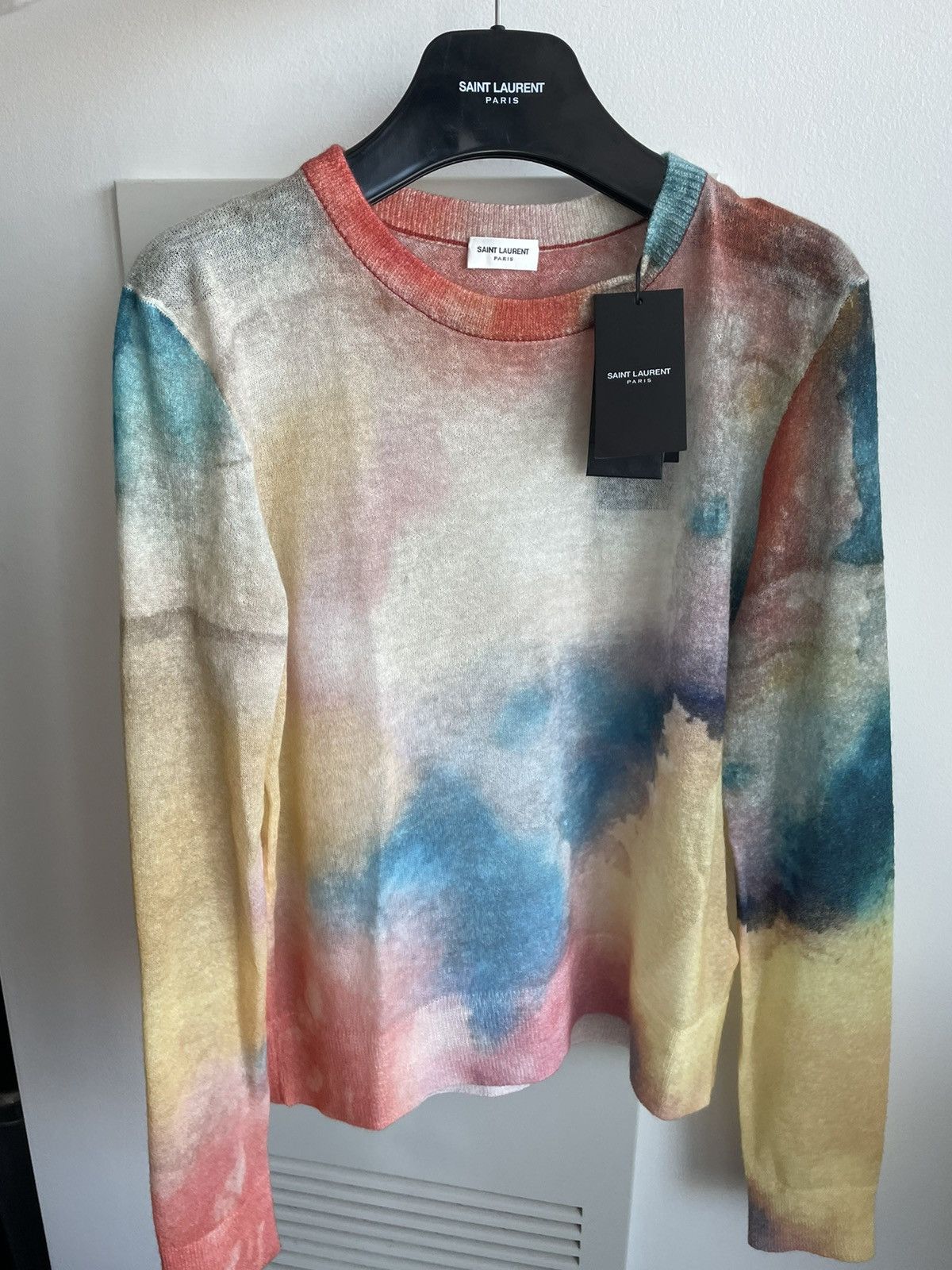 Hedi Slimane × Saint Laurent Paris × Yves Saint Laurent RARE NEW Limited Edition Super Runway Watercolor Sweater Size US S / EU 44-46 / 1 - 5 Thumbnail