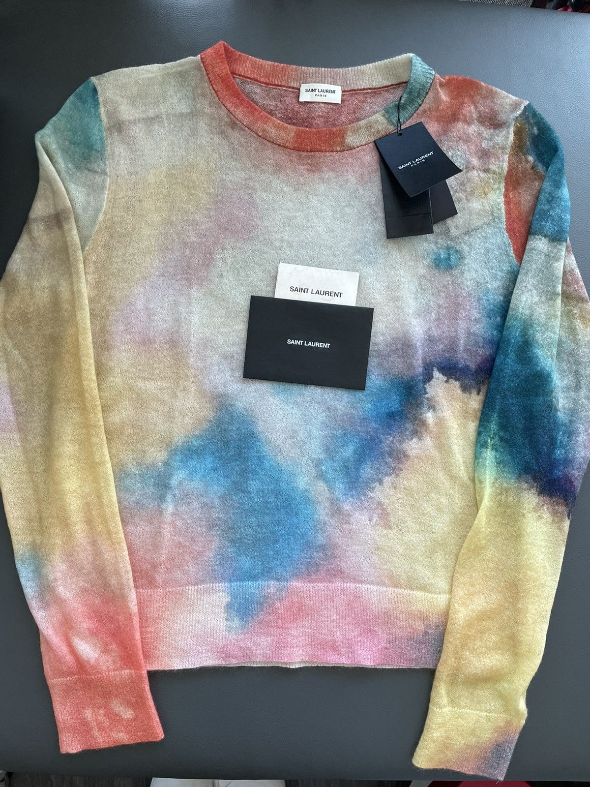 Hedi Slimane × Saint Laurent Paris × Yves Saint Laurent RARE NEW Limited Edition Super Runway Watercolor Sweater Size US S / EU 44-46 / 1 - 2 Thumbnail