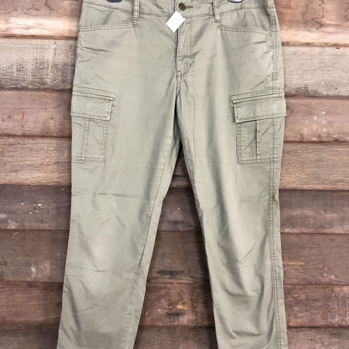 Japanese Brand Japan Green Multipocket Tactical Cargo Pants #4392 Size US 28 / EU 44 - 4 Thumbnail