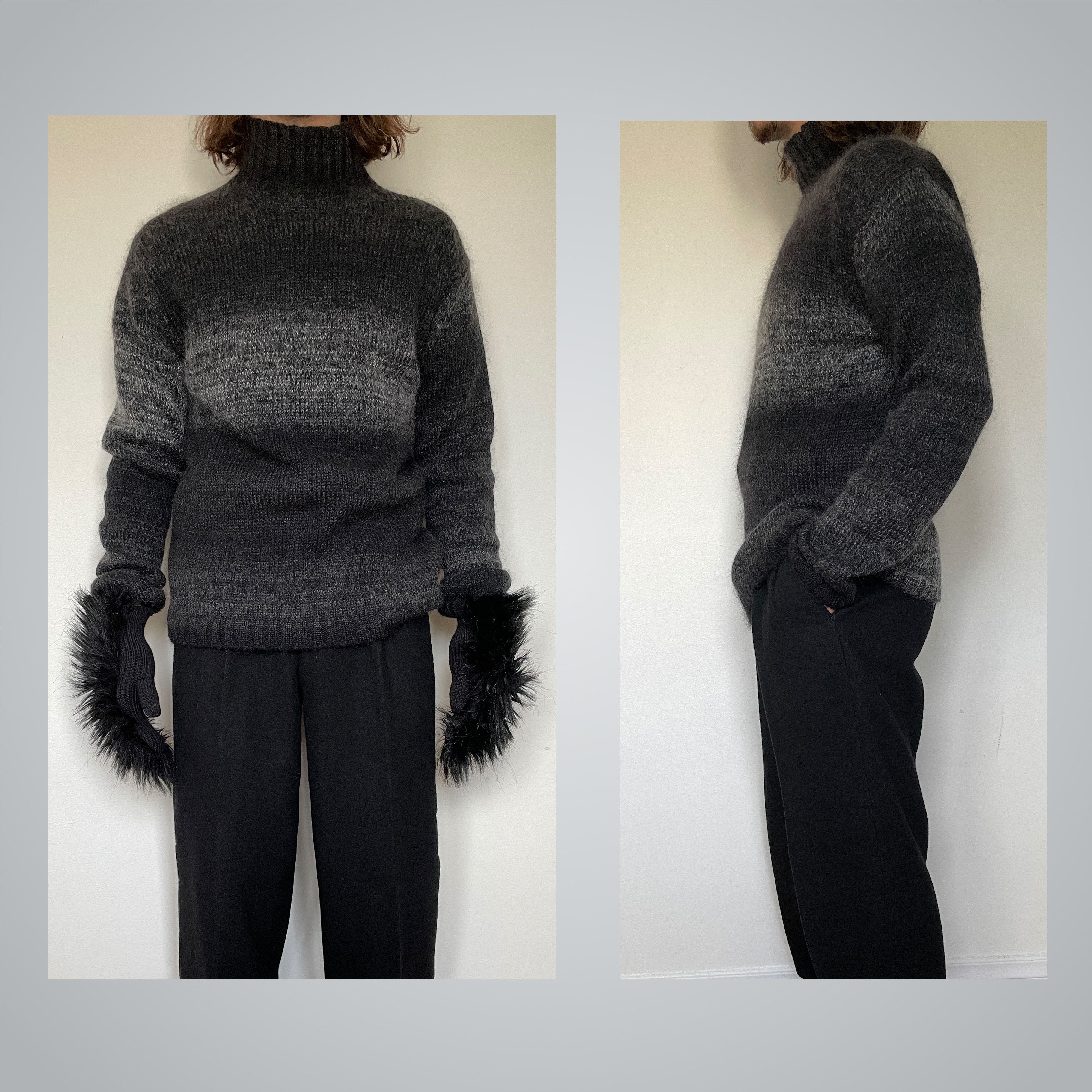 Yohji Yamamoto Yohji Yamamoto Pour Homme SS10 Mohair Gradient Knit Size US L / EU 52-54 / 3 - 3 Thumbnail