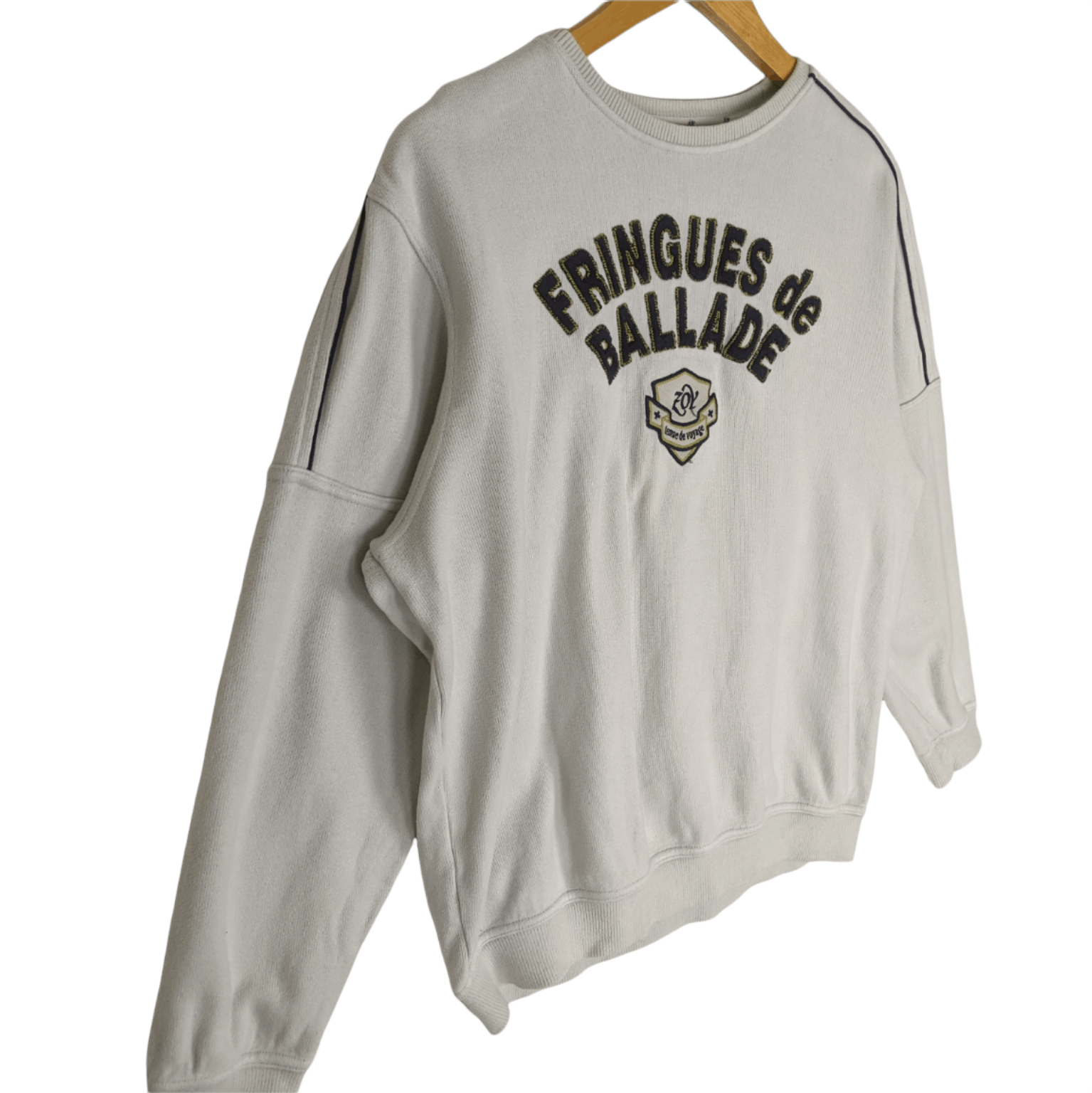 Japanese Brand FRINGUES de BALLADE Big Spell Out Jumper Sweatshirt Size M / US 6-8 / IT 42-44 - 3 Thumbnail