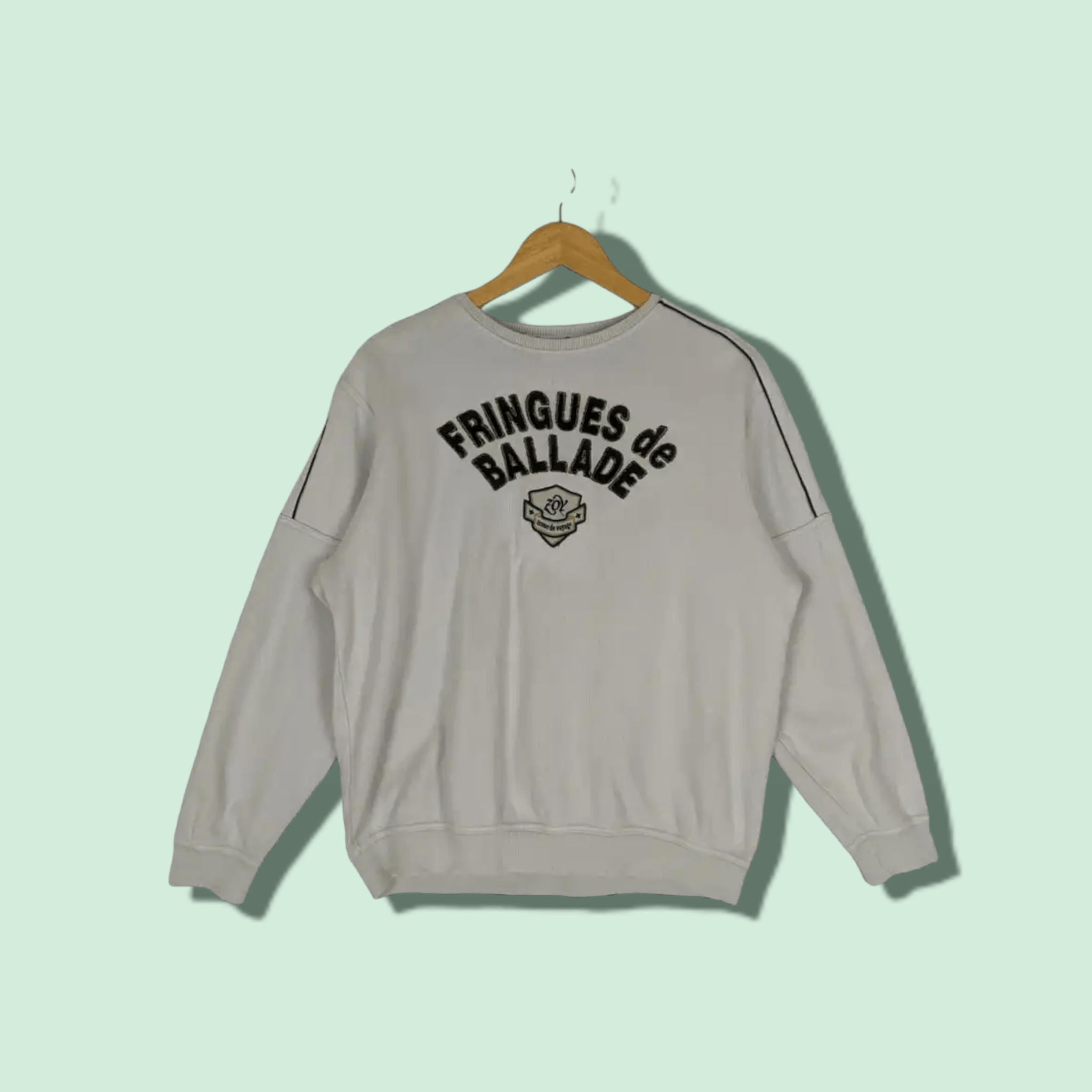 Japanese Brand FRINGUES de BALLADE Big Spell Out Jumper Sweatshirt Size M / US 6-8 / IT 42-44 - 1 Thumbnail
