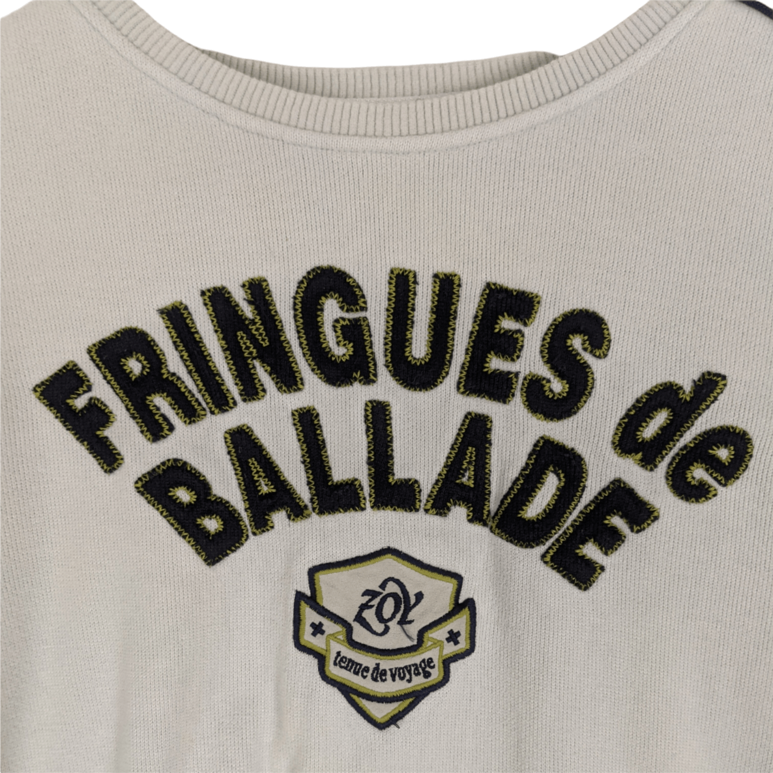 Japanese Brand FRINGUES de BALLADE Big Spell Out Jumper Sweatshirt Size M / US 6-8 / IT 42-44 - 5 Thumbnail