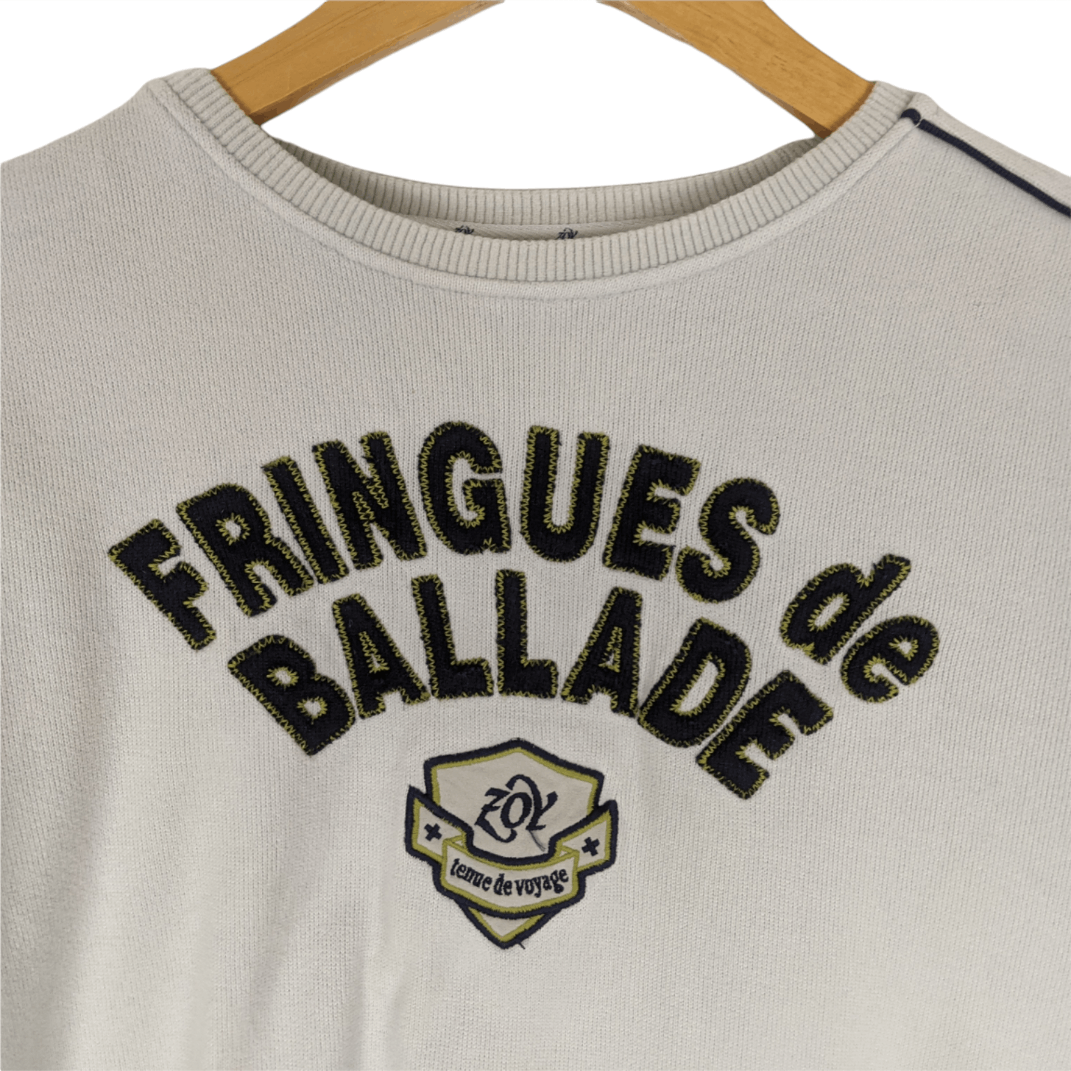 Japanese Brand FRINGUES de BALLADE Big Spell Out Jumper Sweatshirt Size M / US 6-8 / IT 42-44 - 4 Thumbnail