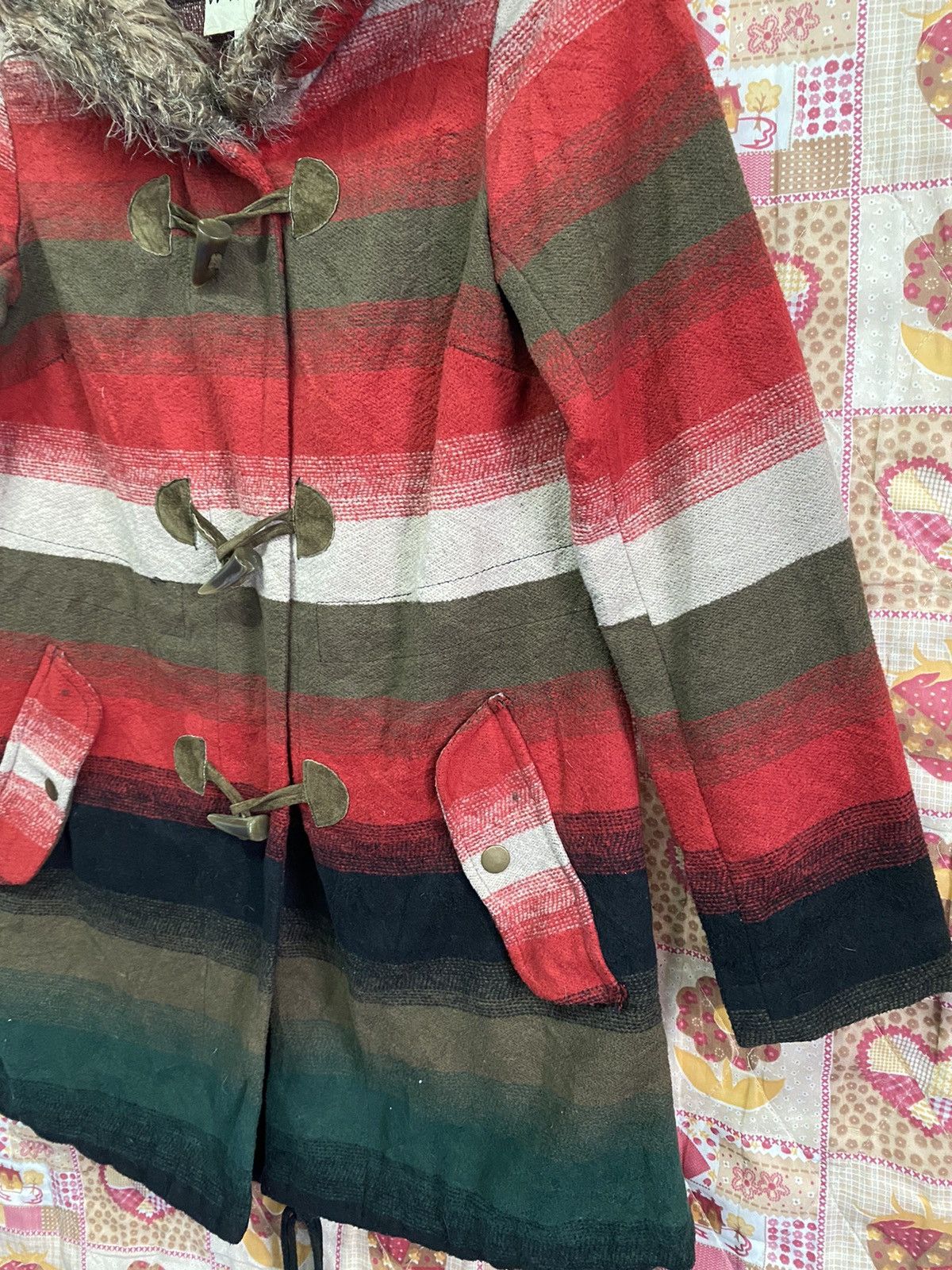 If Six Was Nine × Japanese Brand × Le Grande Bleu (L.G.B.) Japanese Colourful Design Jacket Mohair Fur Hodie Size US S / EU 44-46 / 1 - 3 Thumbnail