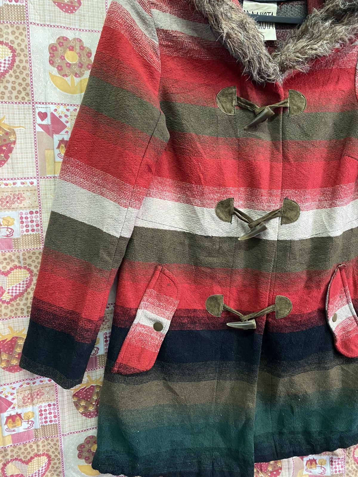 If Six Was Nine × Japanese Brand × Le Grande Bleu (L.G.B.) Japanese Colourful Design Jacket Mohair Fur Hodie Size US S / EU 44-46 / 1 - 2 Thumbnail