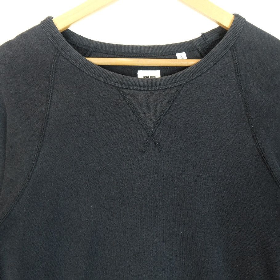 Uniqlo UNIQLO Black Plain Sweatshirts Jumper Pullover Sweater Size US L / EU 52-54 / 3 - 3 Thumbnail