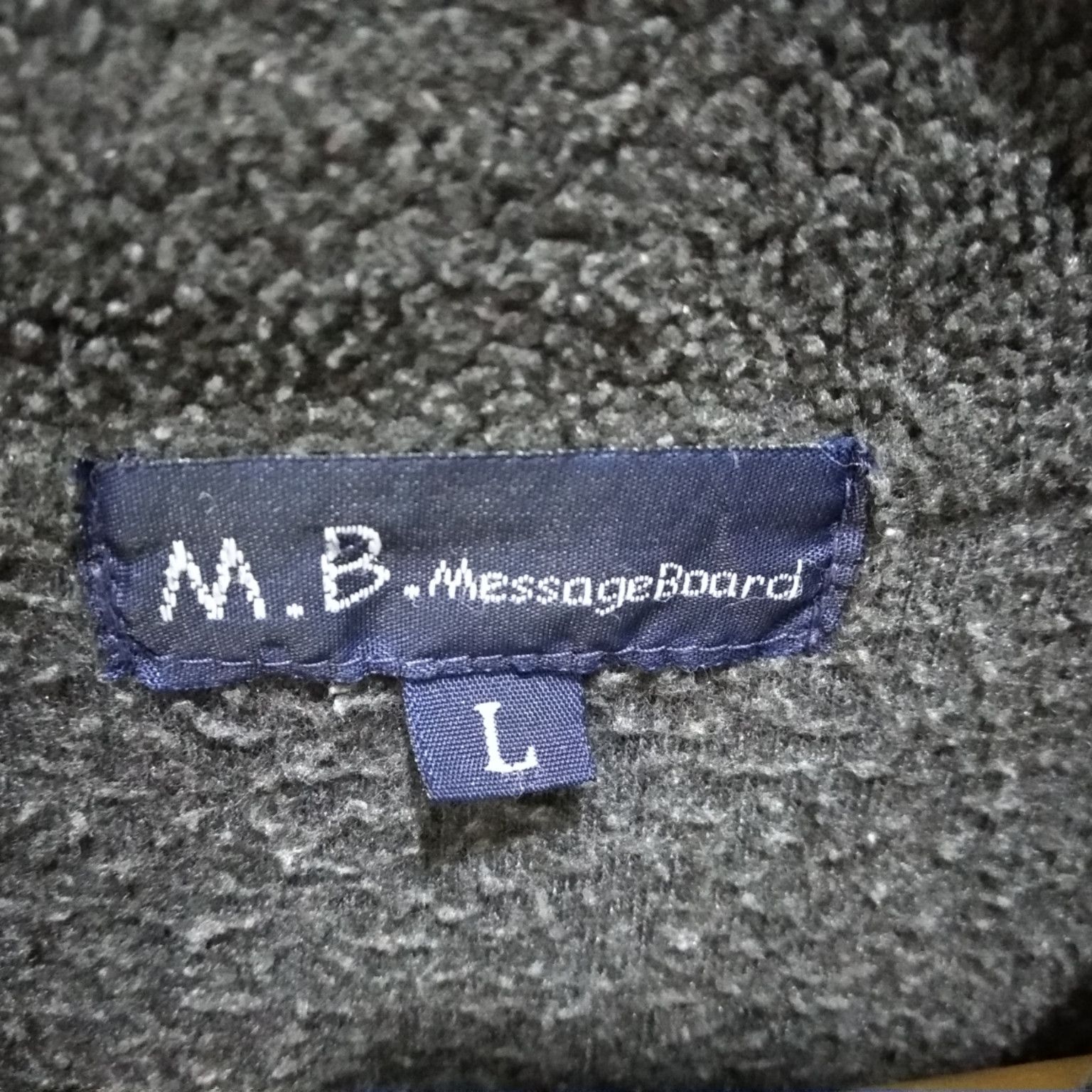 Japanese Brand MB MESSAGE BOARD Fleece Jacket Size US L / EU 52-54 / 3 - 7 Thumbnail