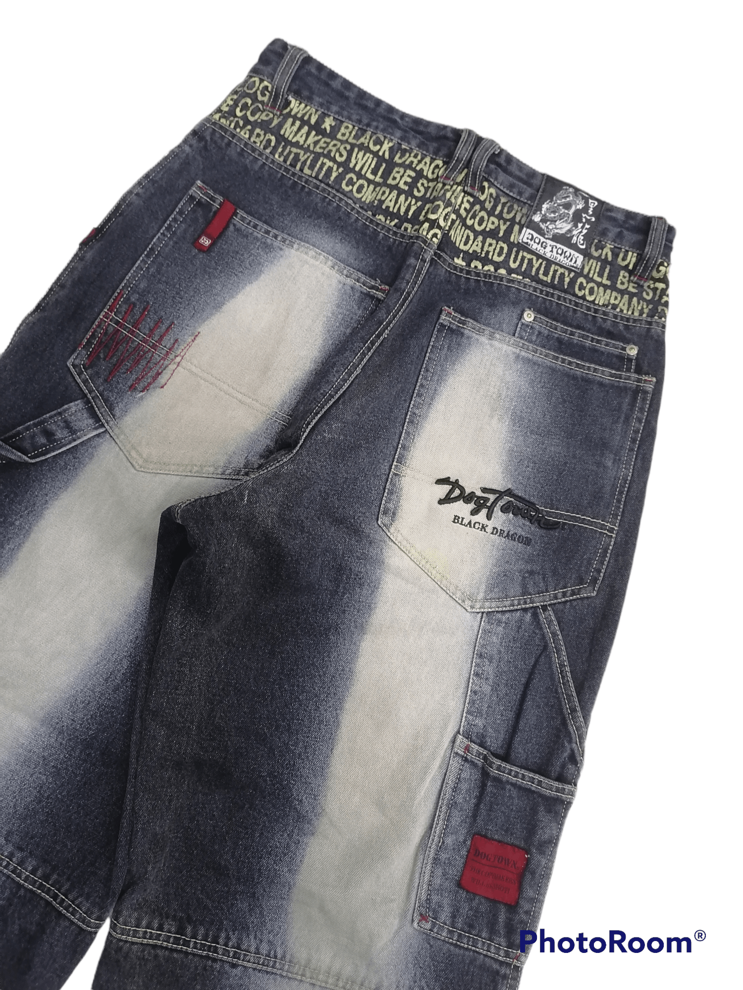 Dogtown Hip Hop Skateboards🛹❗Dogtown Black Dragon Baggy Denim Pants Size US 30 / EU 46 - 8 Thumbnail
