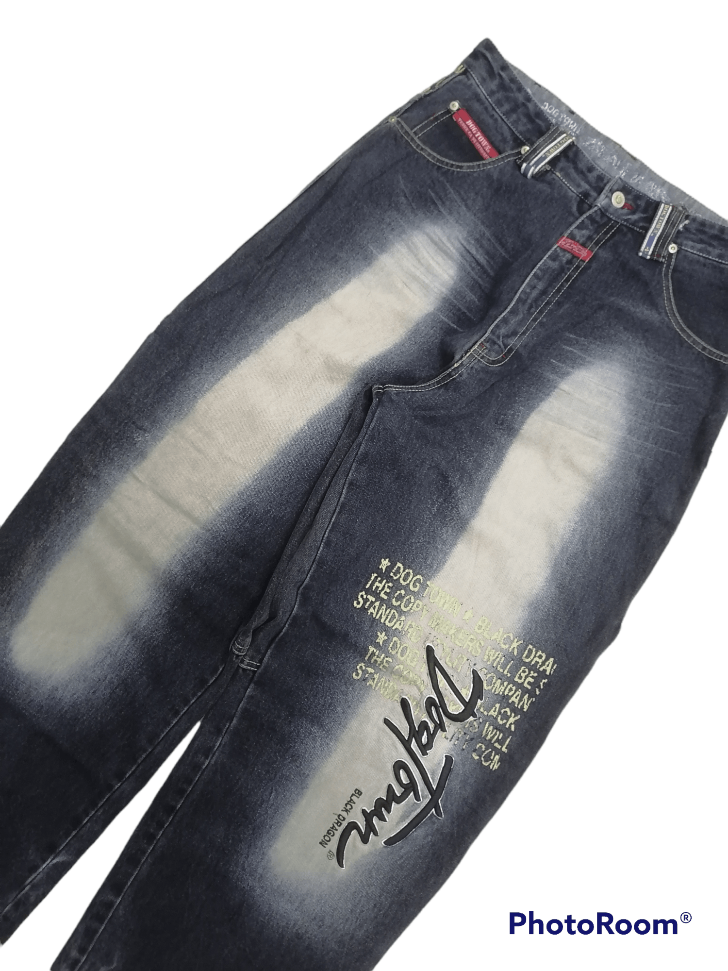 Dogtown Hip Hop Skateboards🛹❗Dogtown Black Dragon Baggy Denim Pants Size US 30 / EU 46 - 4 Thumbnail