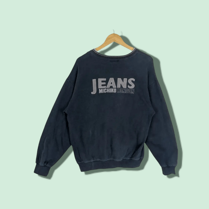 Japanese Brand MICHIKO LONDON Jeans Big Logo Spell Out Jumper ...