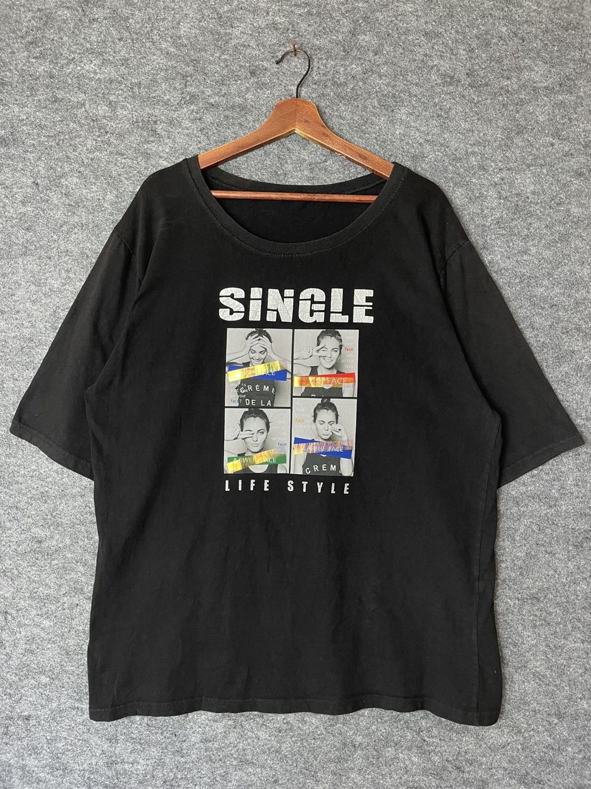 Japanese Brand SINGLE LIFESTYLE BLACK TEE Size US XL / EU 56 / 4 - 1 Thumbnail