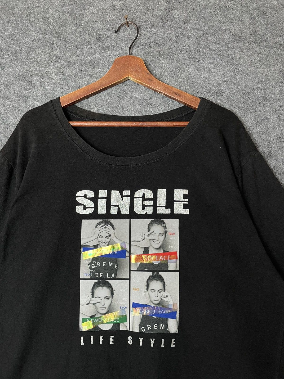 Japanese Brand SINGLE LIFESTYLE BLACK TEE Size US XL / EU 56 / 4 - 2 Thumbnail