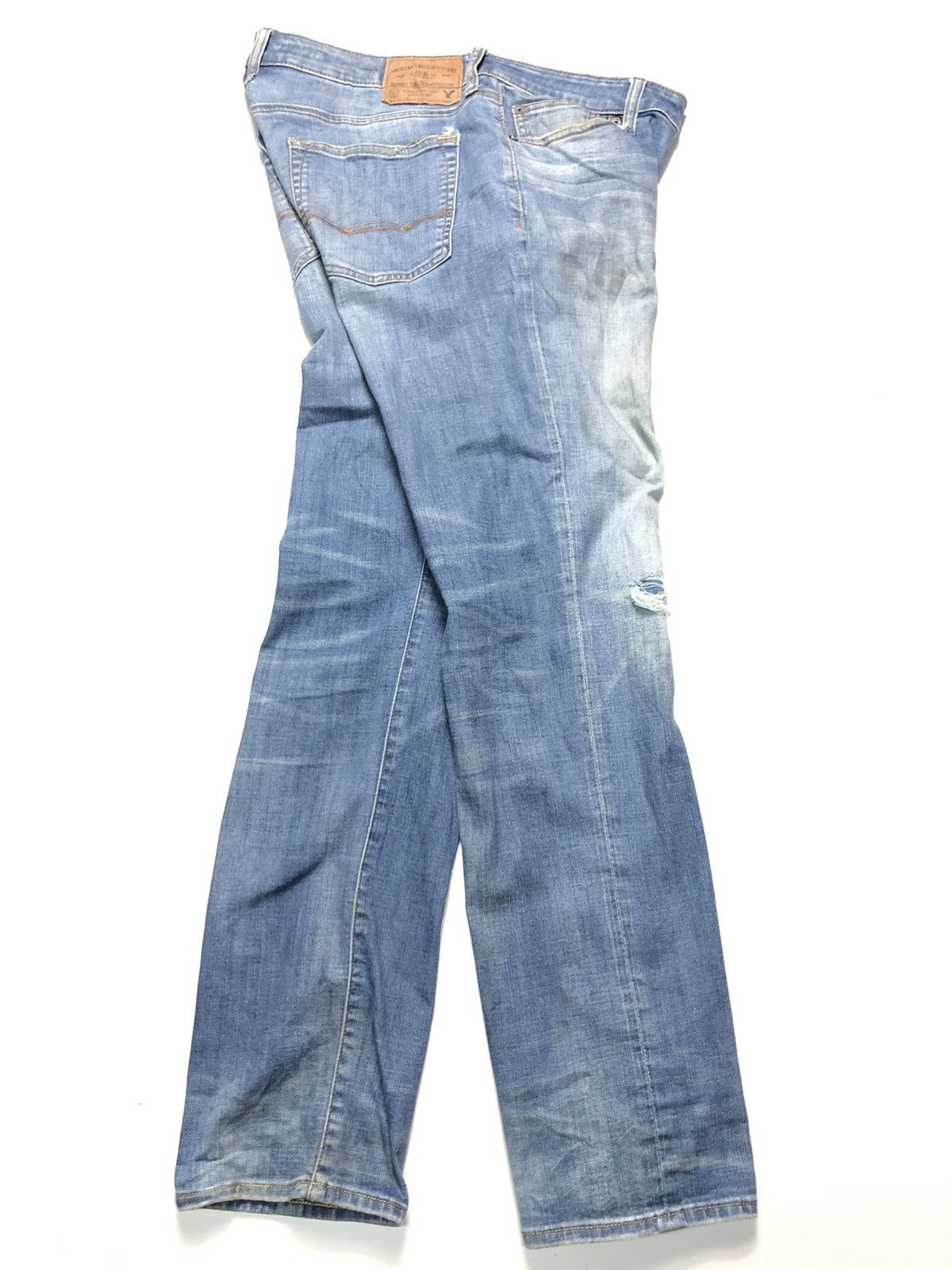 American Eagle Outfitters × Vintage VINTAGE AMERICAN EAGLE BLUE WASH DISTRESSED DENIM Size US 33 - 13 Thumbnail