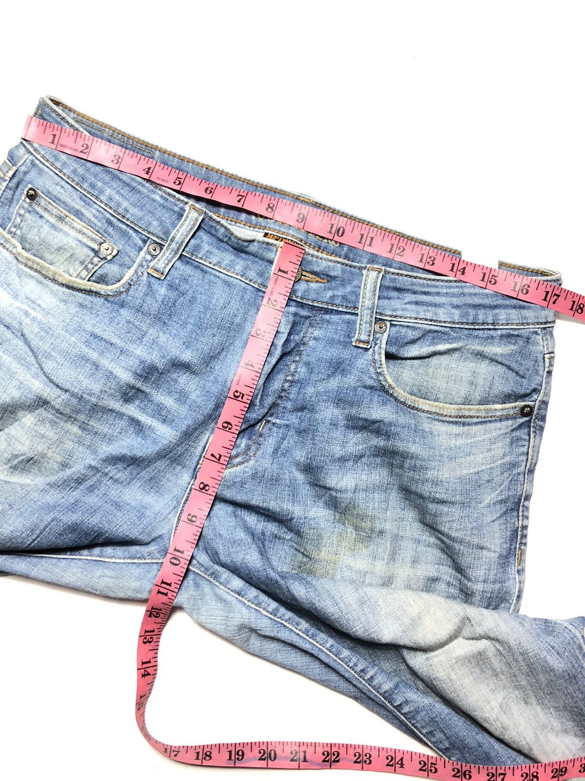 American Eagle Outfitters × Vintage VINTAGE AMERICAN EAGLE BLUE WASH DISTRESSED DENIM Size US 33 - 14 Thumbnail