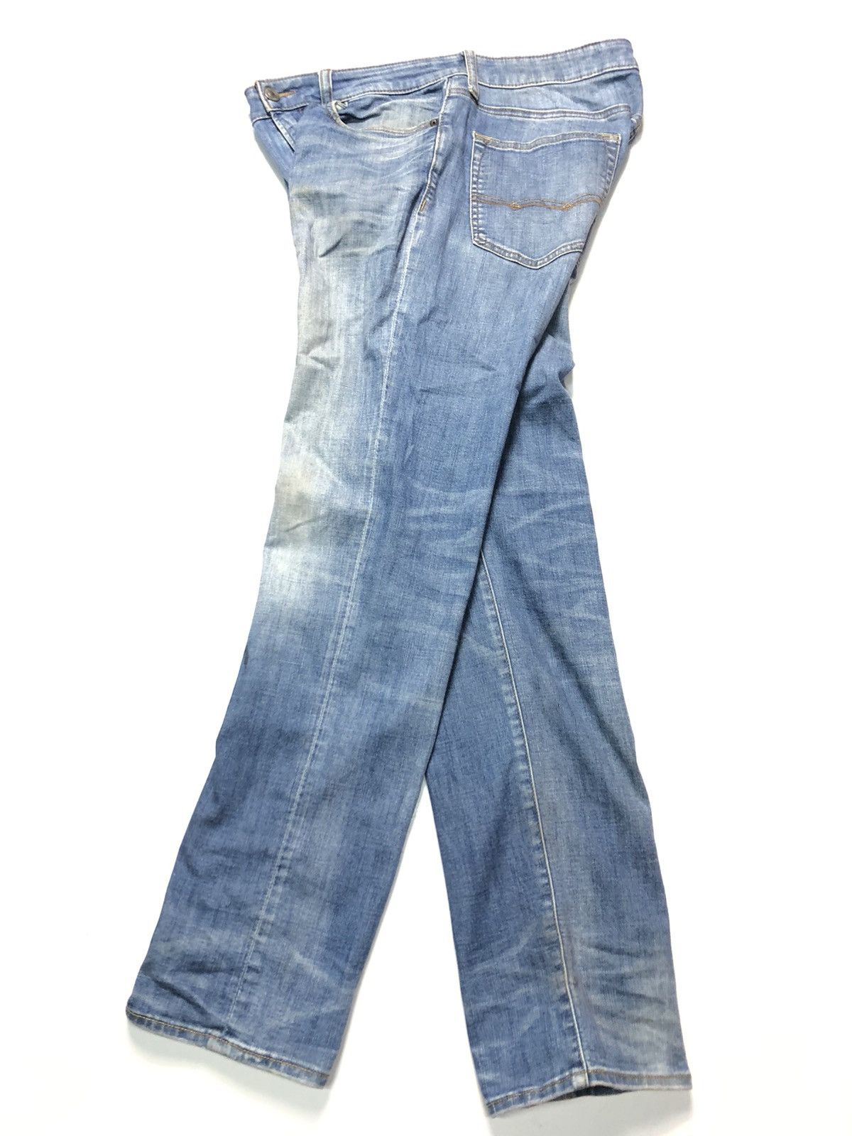 American Eagle Outfitters × Vintage VINTAGE AMERICAN EAGLE BLUE WASH DISTRESSED DENIM Size US 33 - 12 Thumbnail