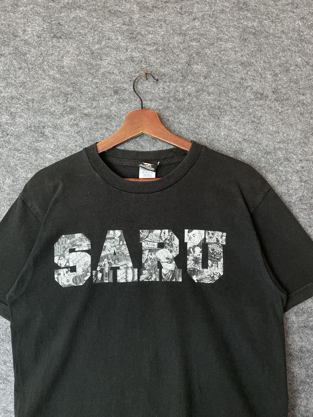 Japanese Brand SANTASTIC SARU BLACK TEE Size US M / EU 48-50 / 2 - 2 Thumbnail