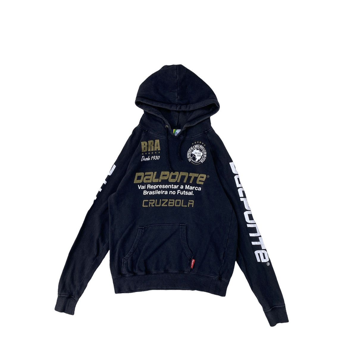 image of Fifa World Cup x Penalty Brazil Vintage Dalponte Brasil Futsal 1930 Sweater Hoodie in Black (Size M