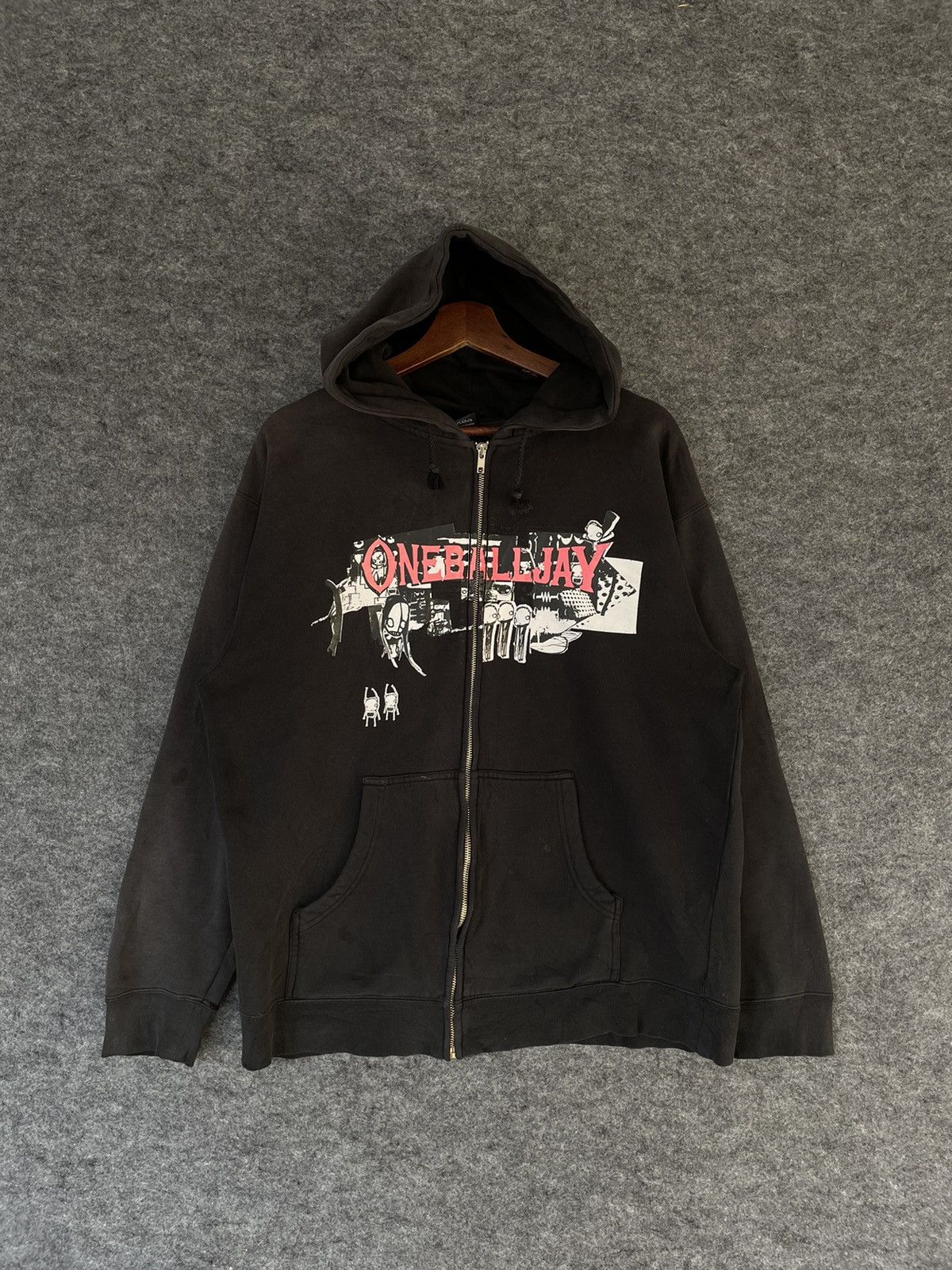 Japanese Brand VINTAGE ONE BALL JAY HOODIE Size US M / EU 48-50 / 2 - 1 Thumbnail