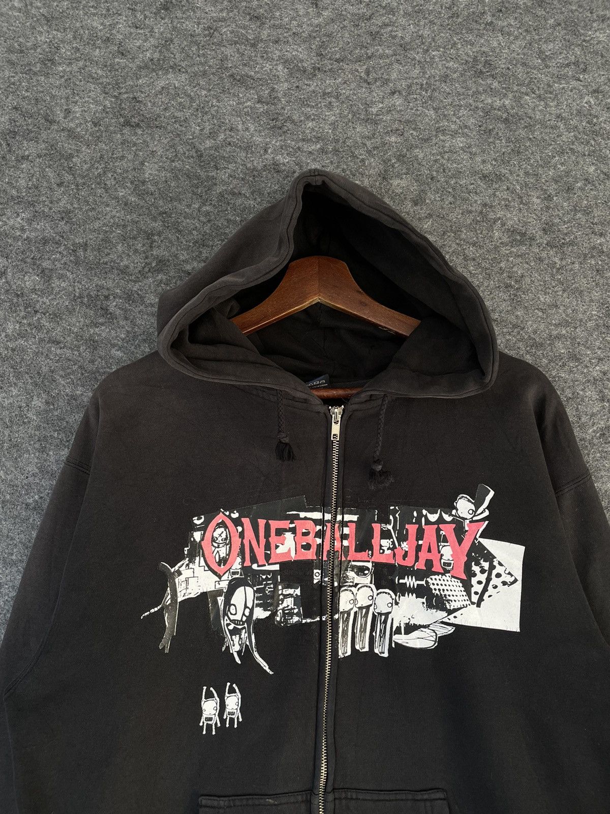 Japanese Brand VINTAGE ONE BALL JAY HOODIE Size US M / EU 48-50 / 2 - 2 Thumbnail