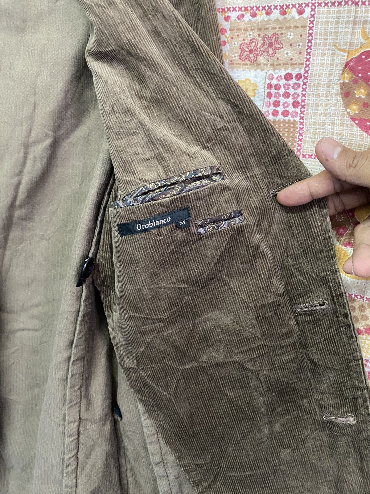 Japanese Brand × Orobianco × Velvet Blazer Jacket Orobianco Corduroy Chocolate Brown Size US M / EU 48-50 / 2 - 6 Thumbnail