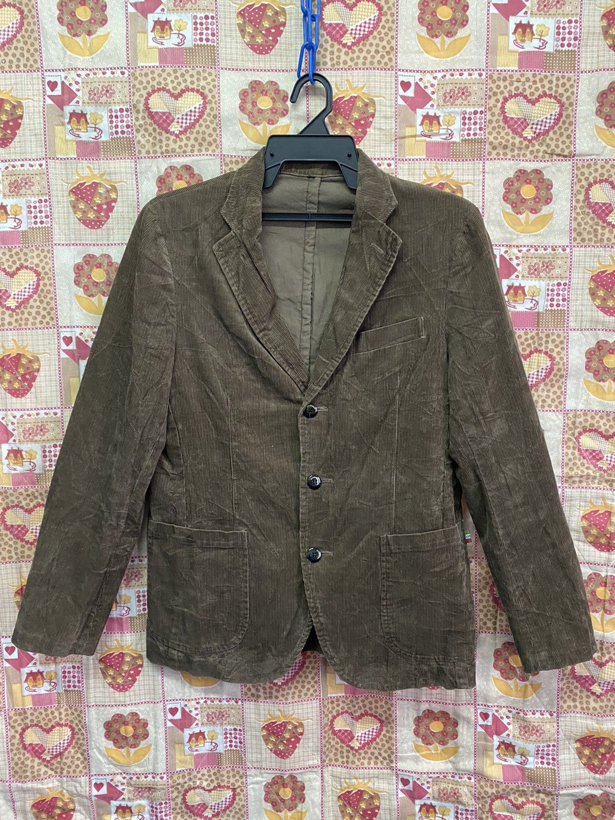 Japanese Brand × Orobianco × Velvet Blazer Jacket Orobianco Corduroy Chocolate Brown Size US M / EU 48-50 / 2 - 1 Thumbnail