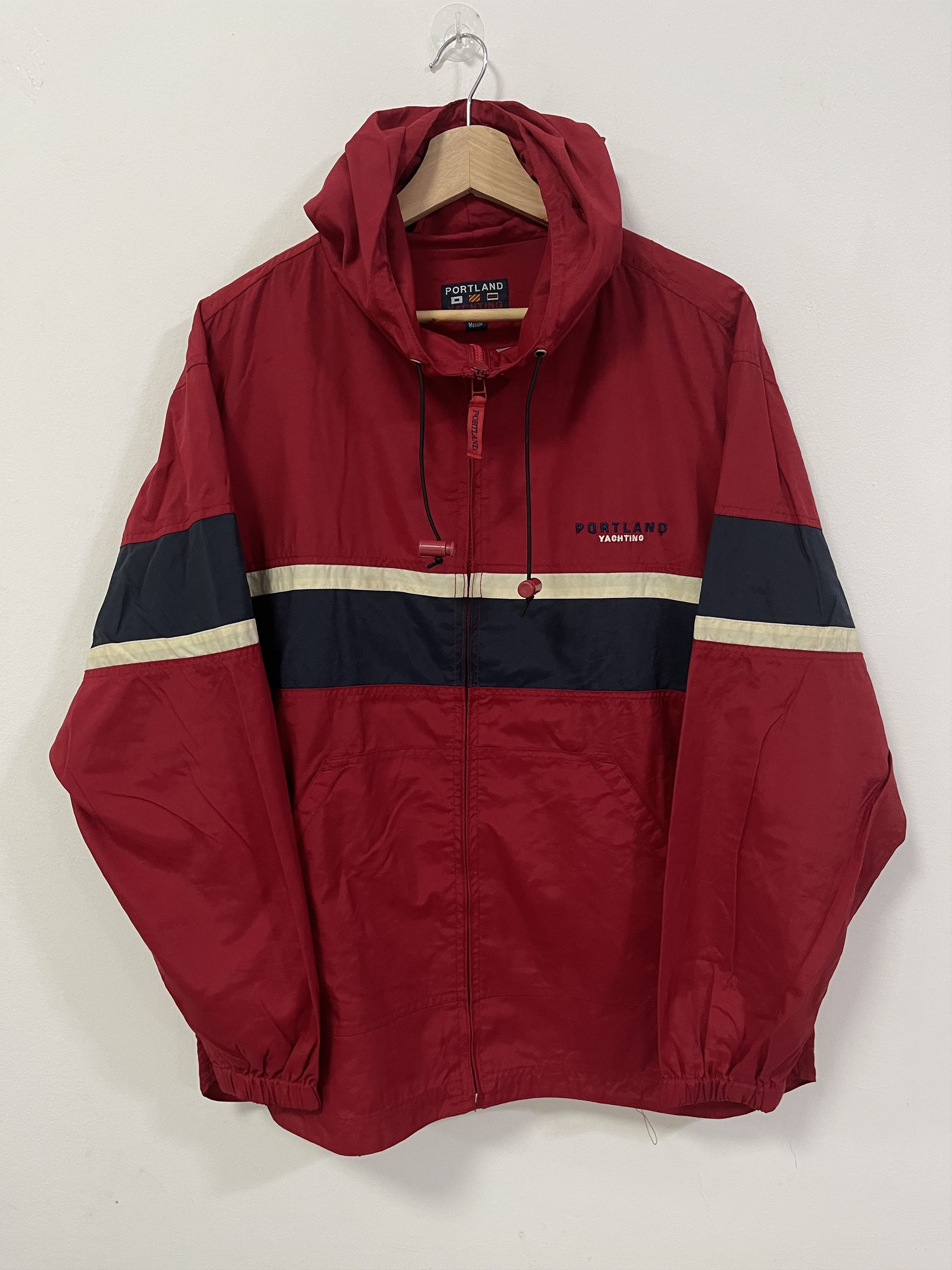 image of Vintage Portland Yachtino Club Yokohama Zipper Jacket in Red, Men's (Size Medium)