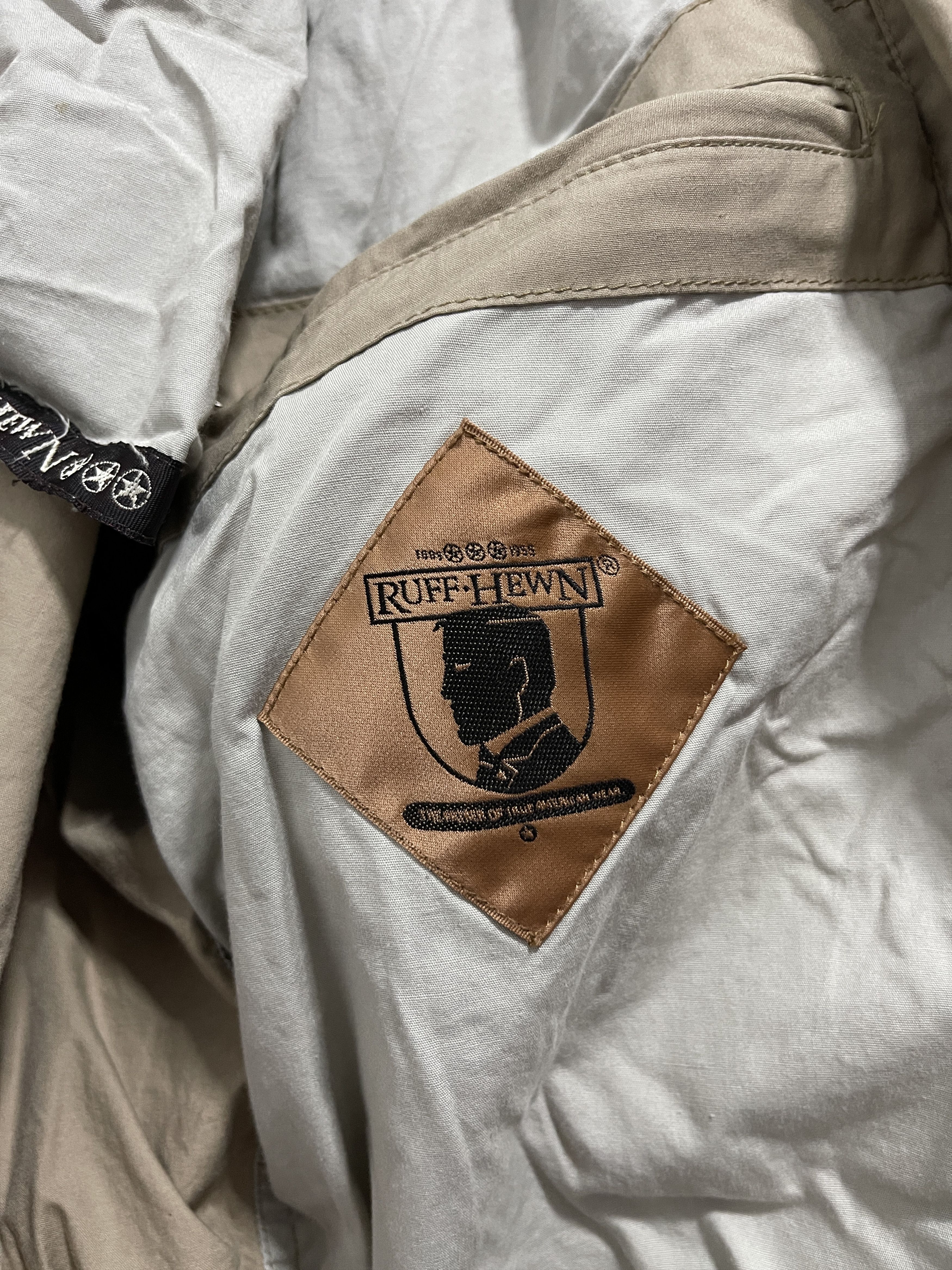 Japanese Brand × Vintage Vintage Ruff Hewn Zip Up Jacket With Leather Collar Jacket Size US S / EU 44-46 / 1 - 13 Thumbnail