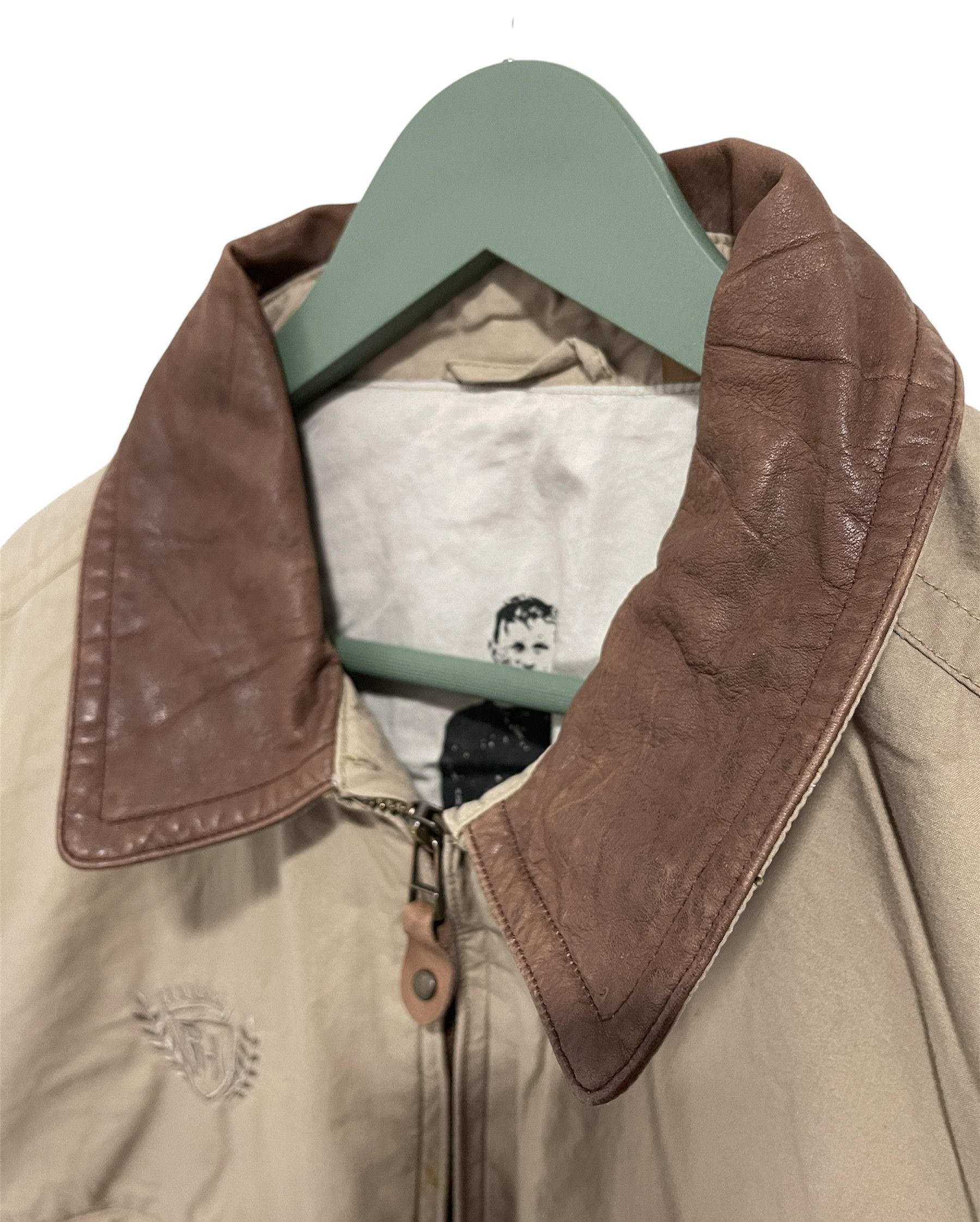 Japanese Brand × Vintage Vintage Ruff Hewn Zip Up Jacket With Leather Collar Jacket Size US S / EU 44-46 / 1 - 4 Thumbnail