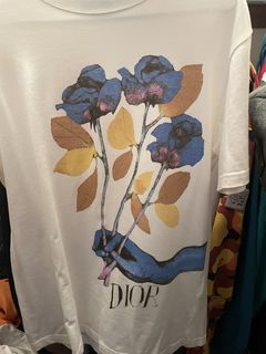 Dior Flowers Embroidered T-Shirt - Kaialux