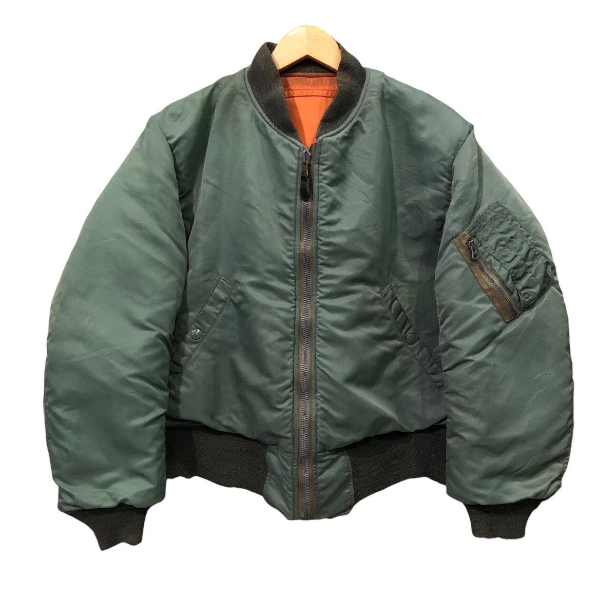 image of Vintage Buzz Ricksons Ma1 Bomber Jacket in Green, Men's (Size Medium)