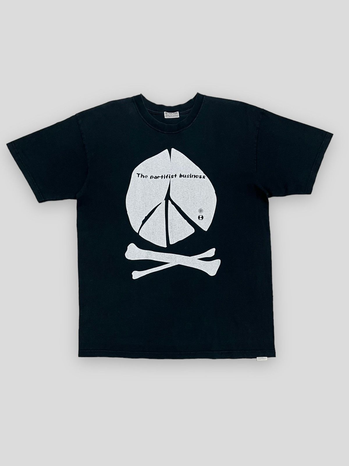 image of Send Offer 90's Japan Final Home 'skull The Partitist' Tee in Black, Men's (Size Medium)