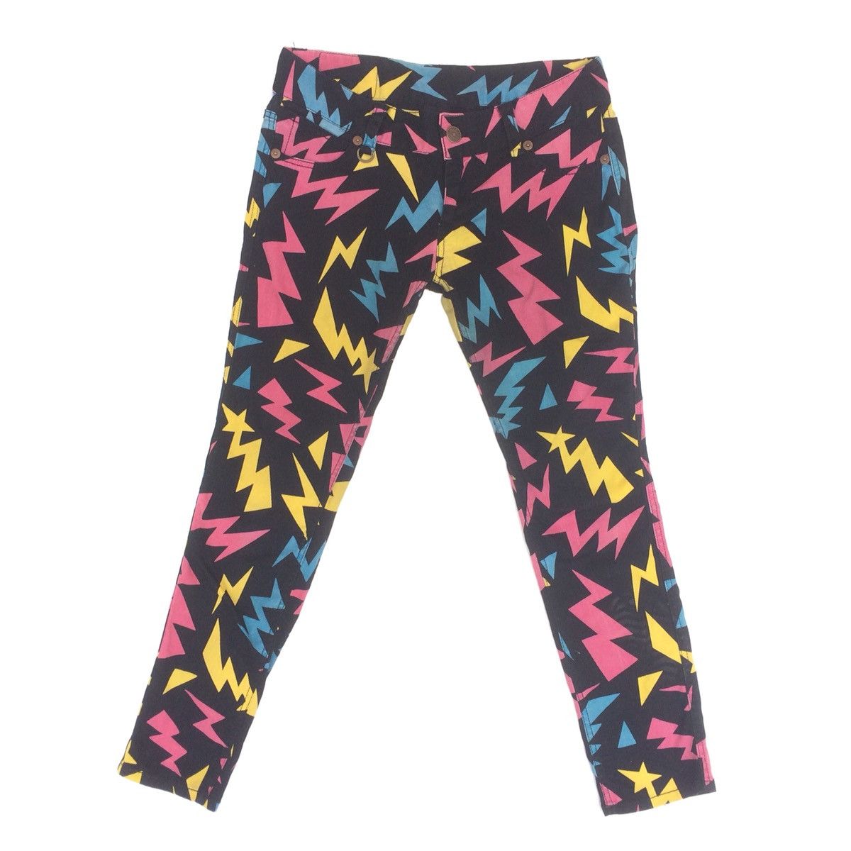 Japanese Brand punk Supercolor Monogram Thunder cropped women skinny Size 30" / US 8 / IT 44 - 1 Thumbnail