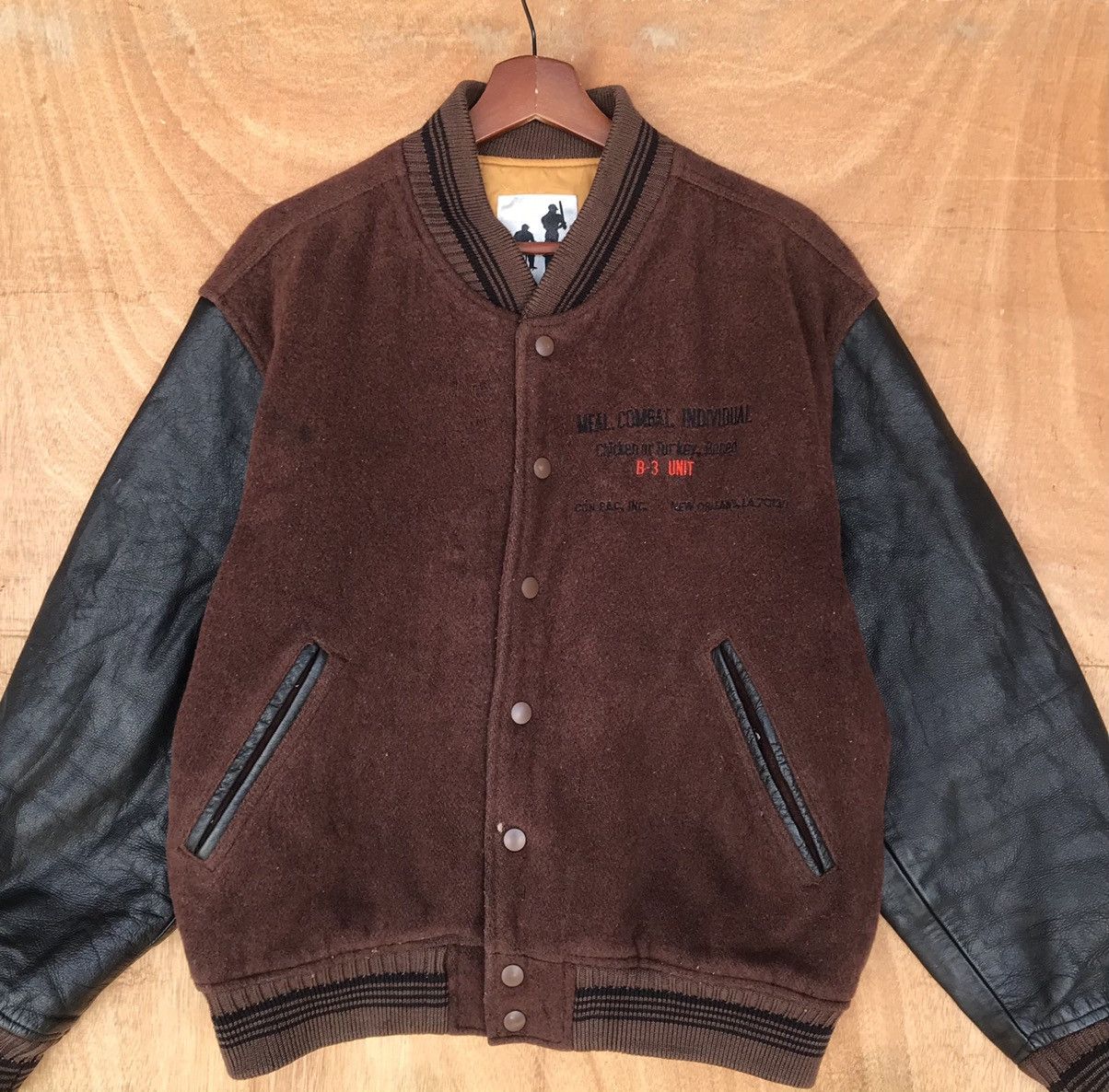 Vintage Trashed Varsity B-3 Meal Combat scovill buttom leather Size US M / EU 48-50 / 2 - 5 Thumbnail
