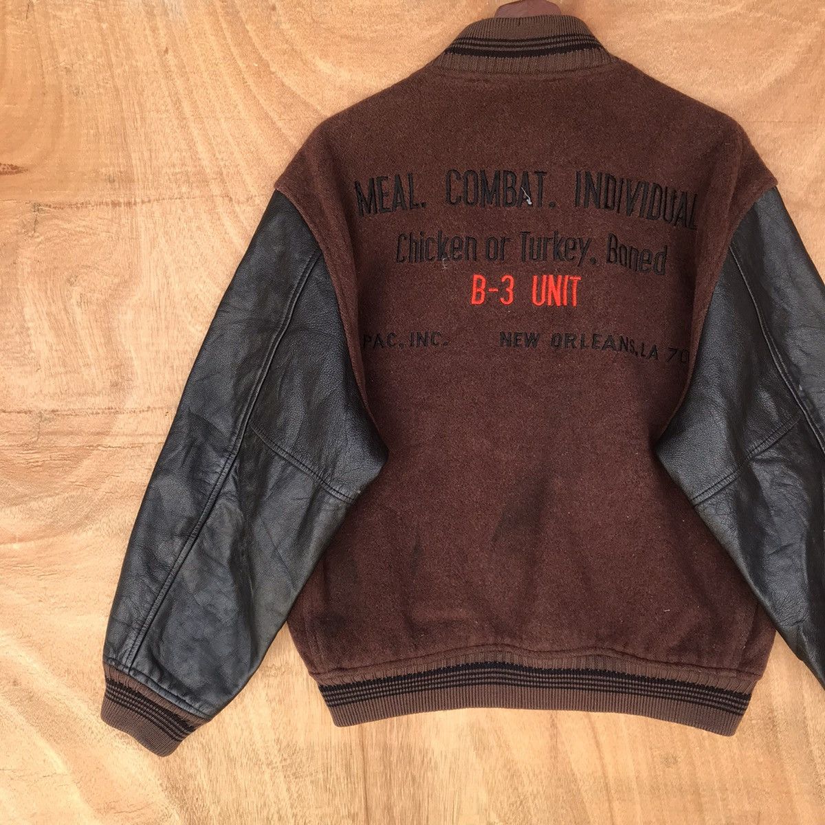 Vintage Trashed Varsity B-3 Meal Combat scovill buttom leather Size US M / EU 48-50 / 2 - 8 Thumbnail