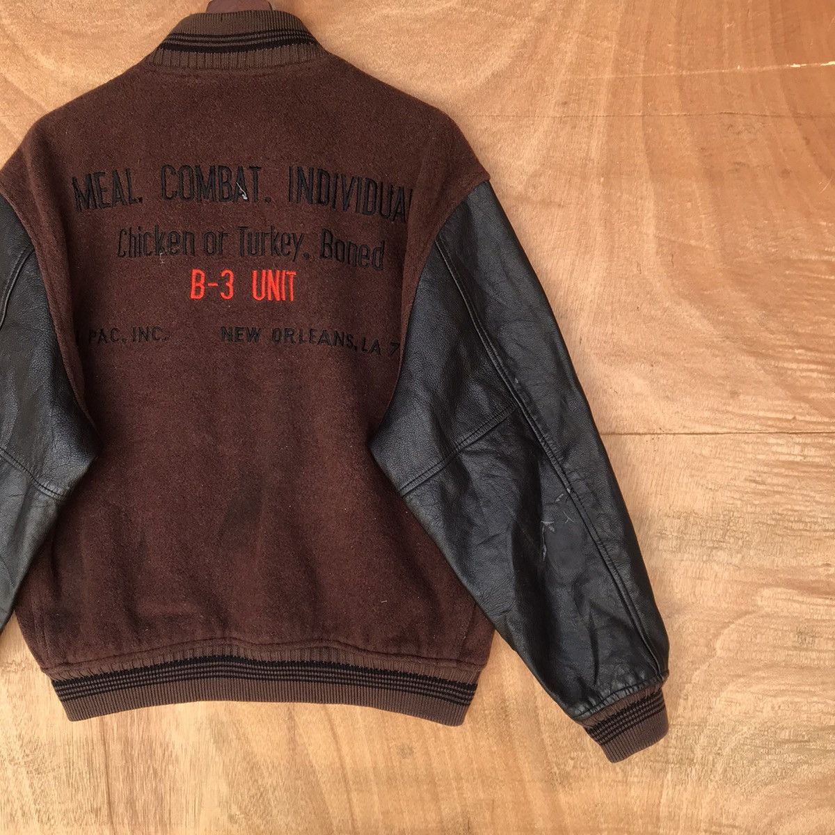 Vintage Trashed Varsity B-3 Meal Combat scovill buttom leather Size US M / EU 48-50 / 2 - 9 Thumbnail