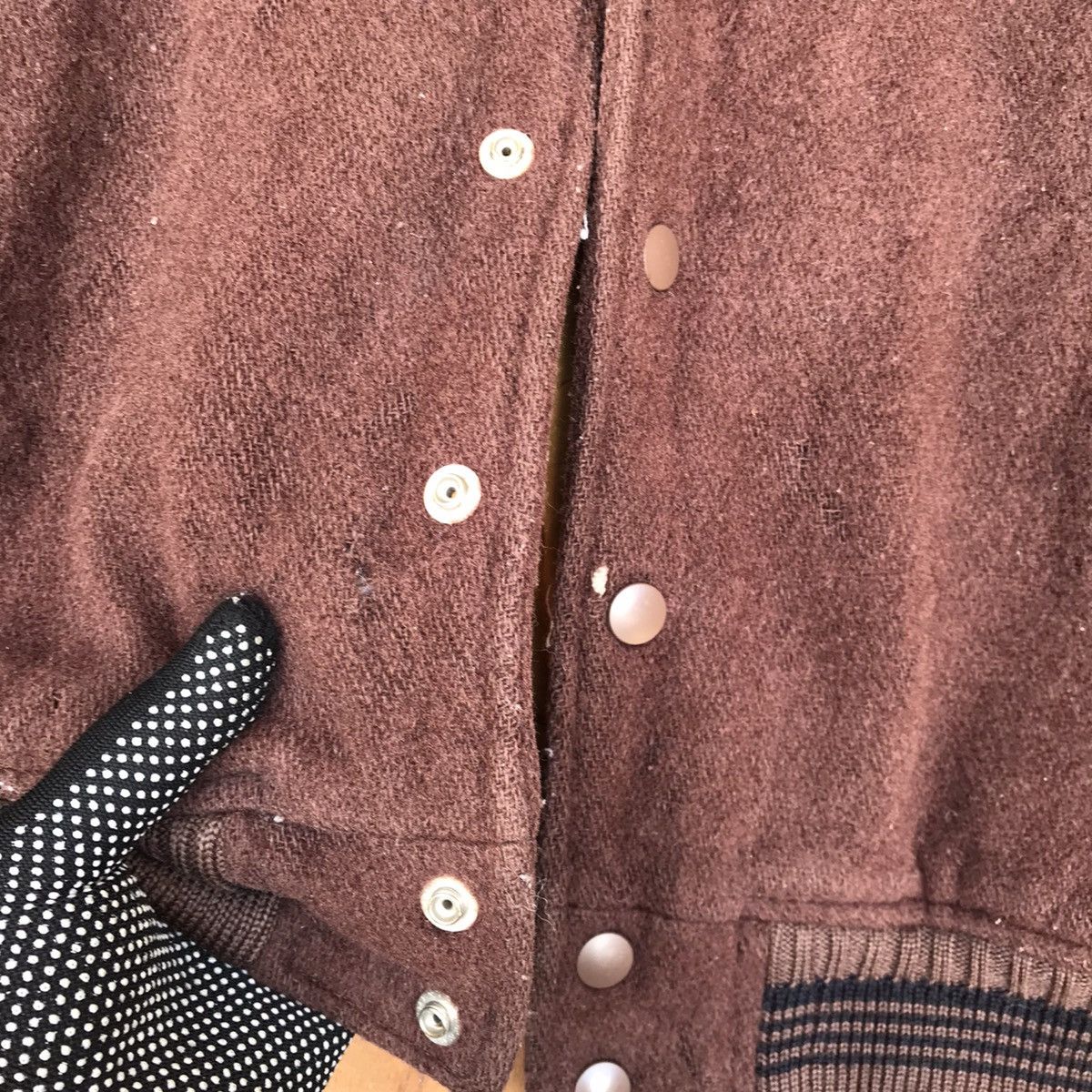 Vintage Trashed Varsity B-3 Meal Combat scovill buttom leather Size US M / EU 48-50 / 2 - 12 Thumbnail