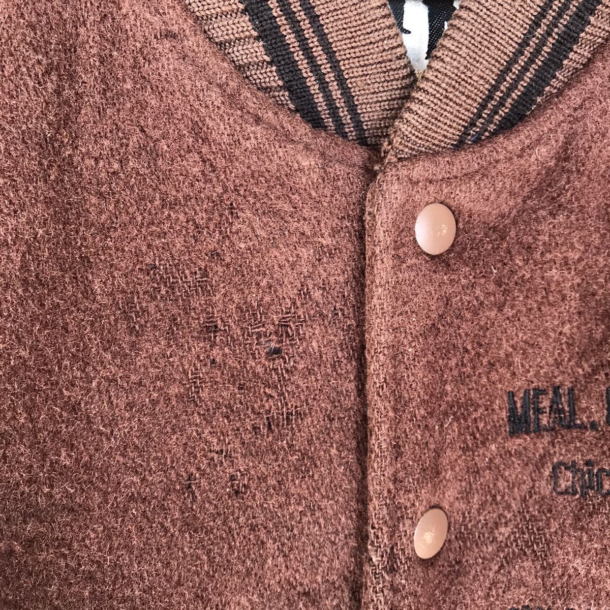Vintage Trashed Varsity B-3 Meal Combat scovill buttom leather Size US M / EU 48-50 / 2 - 7 Thumbnail