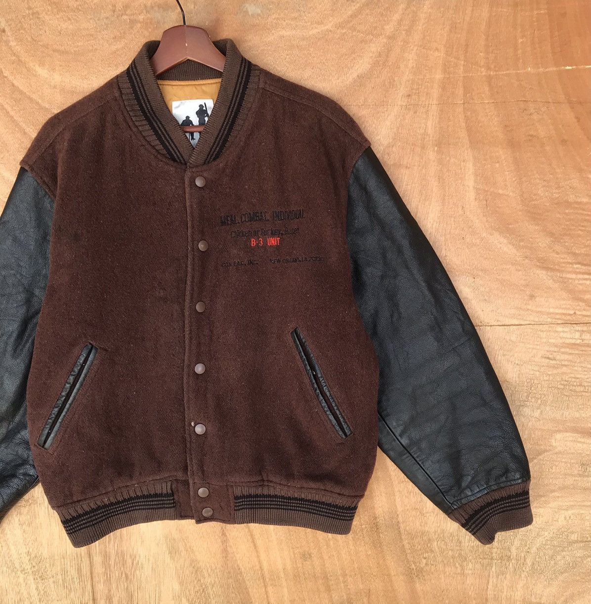 Vintage Trashed Varsity B-3 Meal Combat scovill buttom leather Size US M / EU 48-50 / 2 - 4 Thumbnail