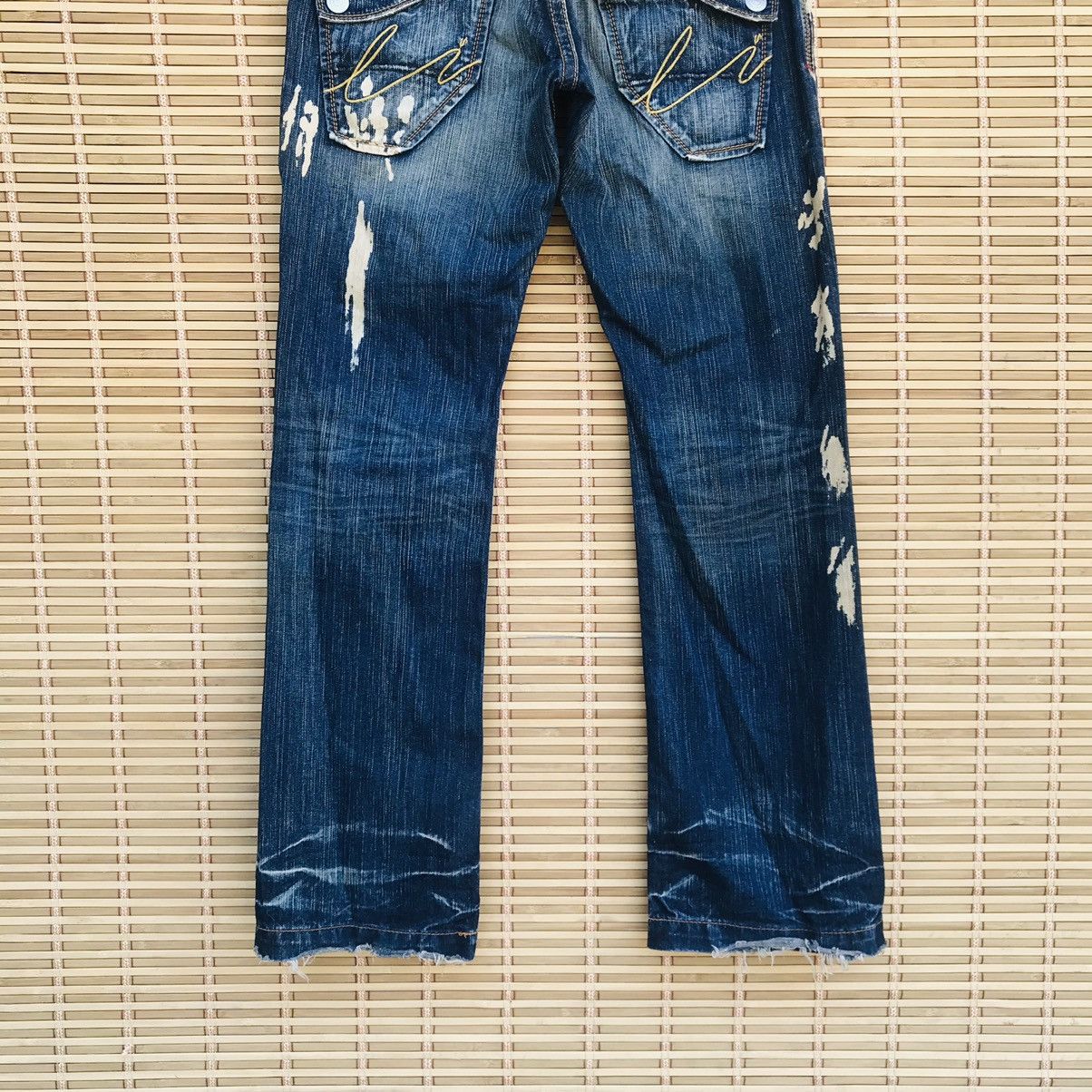 Japanese Brand Liberto distressed bleached herringbone kapital style Size US 31 - 11 Thumbnail