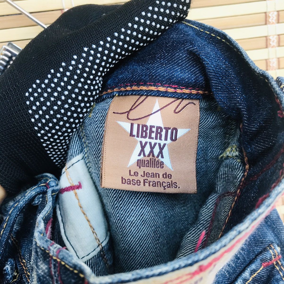 Japanese Brand Liberto distressed bleached herringbone kapital style Size US 31 - 18 Thumbnail