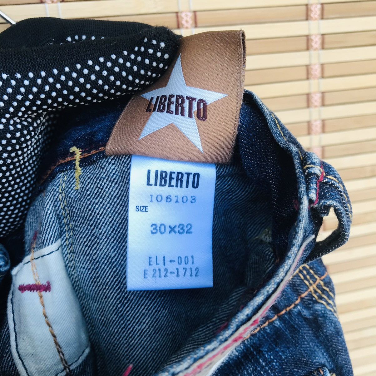 Japanese Brand Liberto distressed bleached herringbone kapital style Size US 31 - 19 Thumbnail