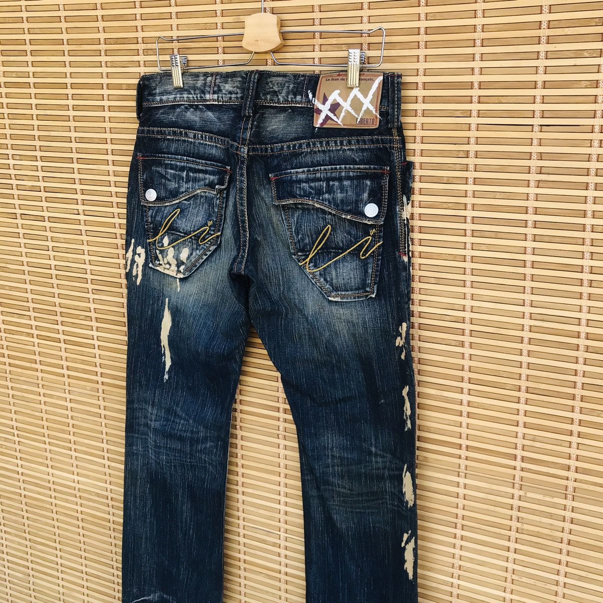 Japanese Brand Liberto distressed bleached herringbone kapital style Size US 31 - 13 Thumbnail