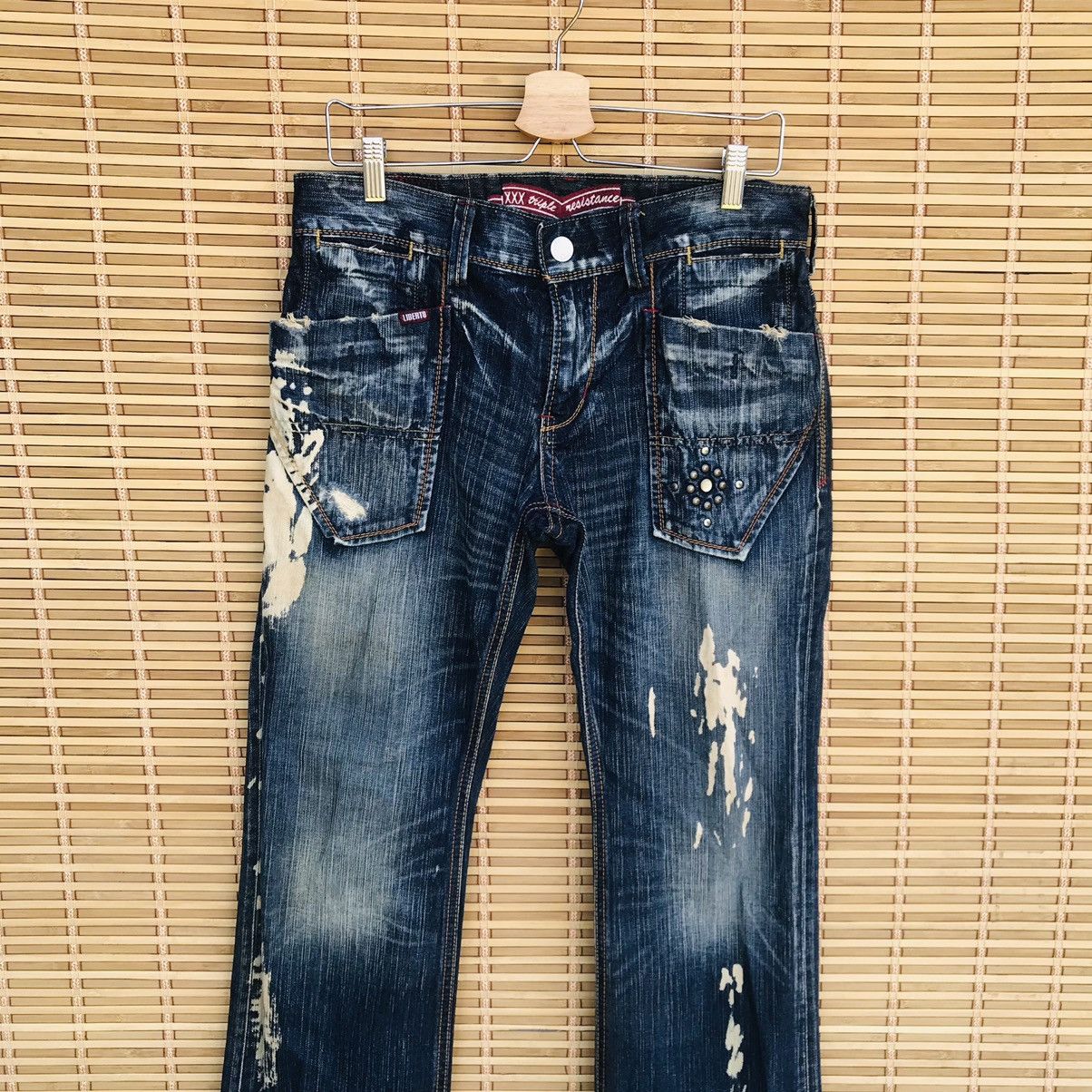 Japanese Brand Liberto distressed bleached herringbone kapital style Size US 31 - 2 Thumbnail