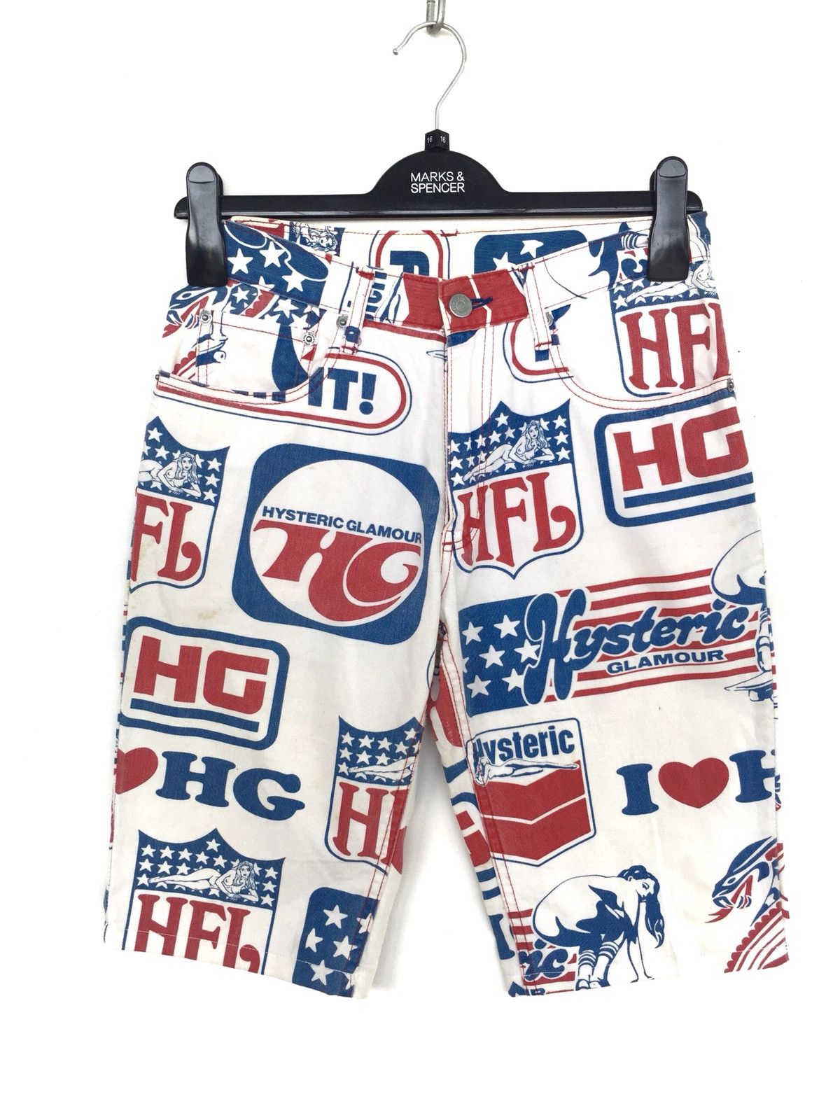 Hysteric Glamour OG Hysteric Glamour Naked Girl Overprint Shorts Size US 28 / EU 44 - 2 Thumbnail