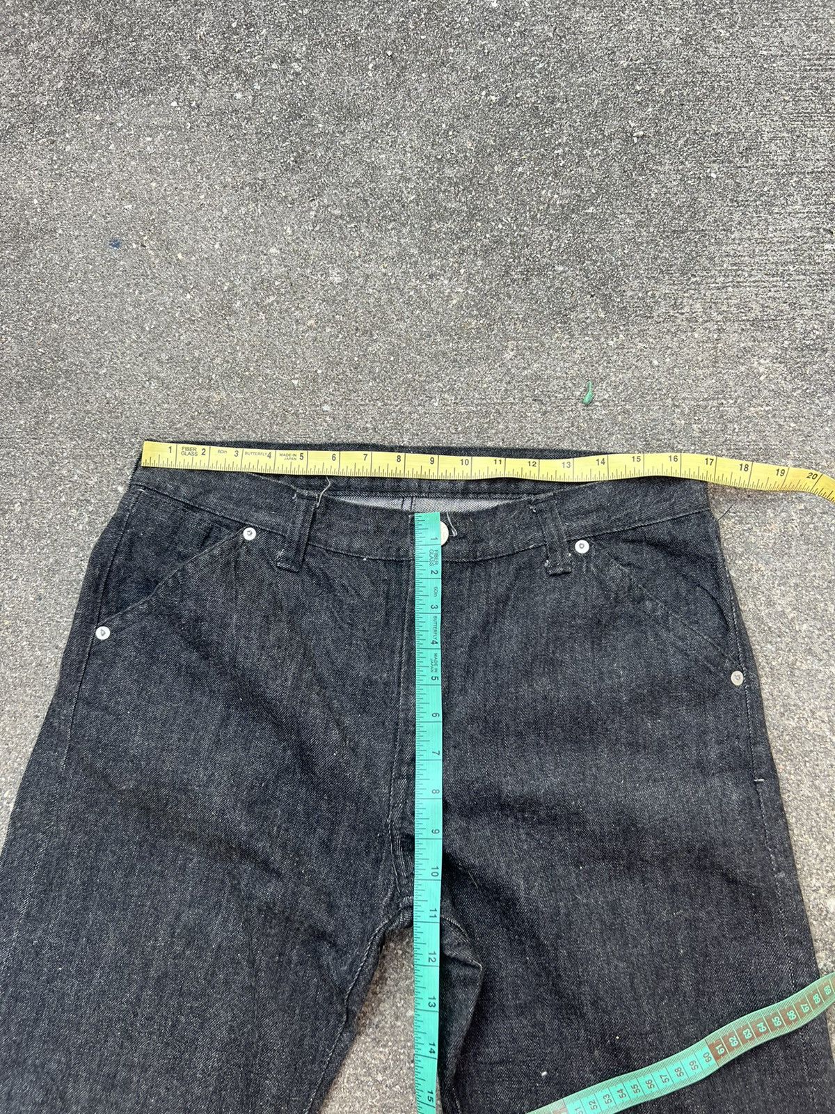 Vintage SASTRA Japan Black Denim Flared Jeans Size US 32 / EU 48 - 2 Thumbnail