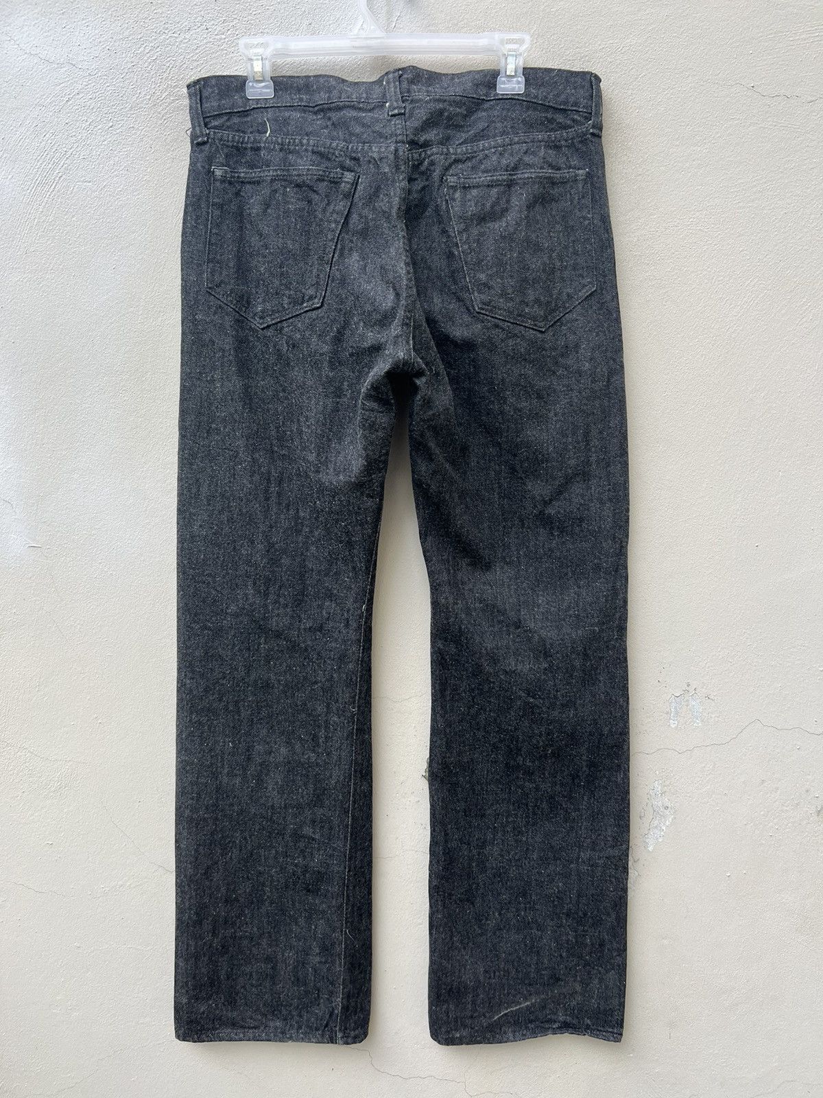 Vintage SASTRA Japan Black Denim Flared Jeans Size US 32 / EU 48 - 14 Thumbnail