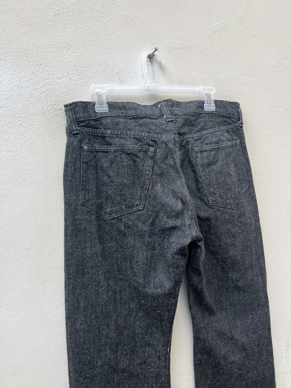 Vintage SASTRA Japan Black Denim Flared Jeans Size US 32 / EU 48 - 15 Thumbnail